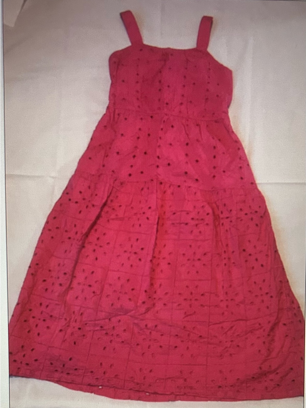 Abercrombie Girls Size 13-14 Eyelet Sundress NWOT Rose Pink